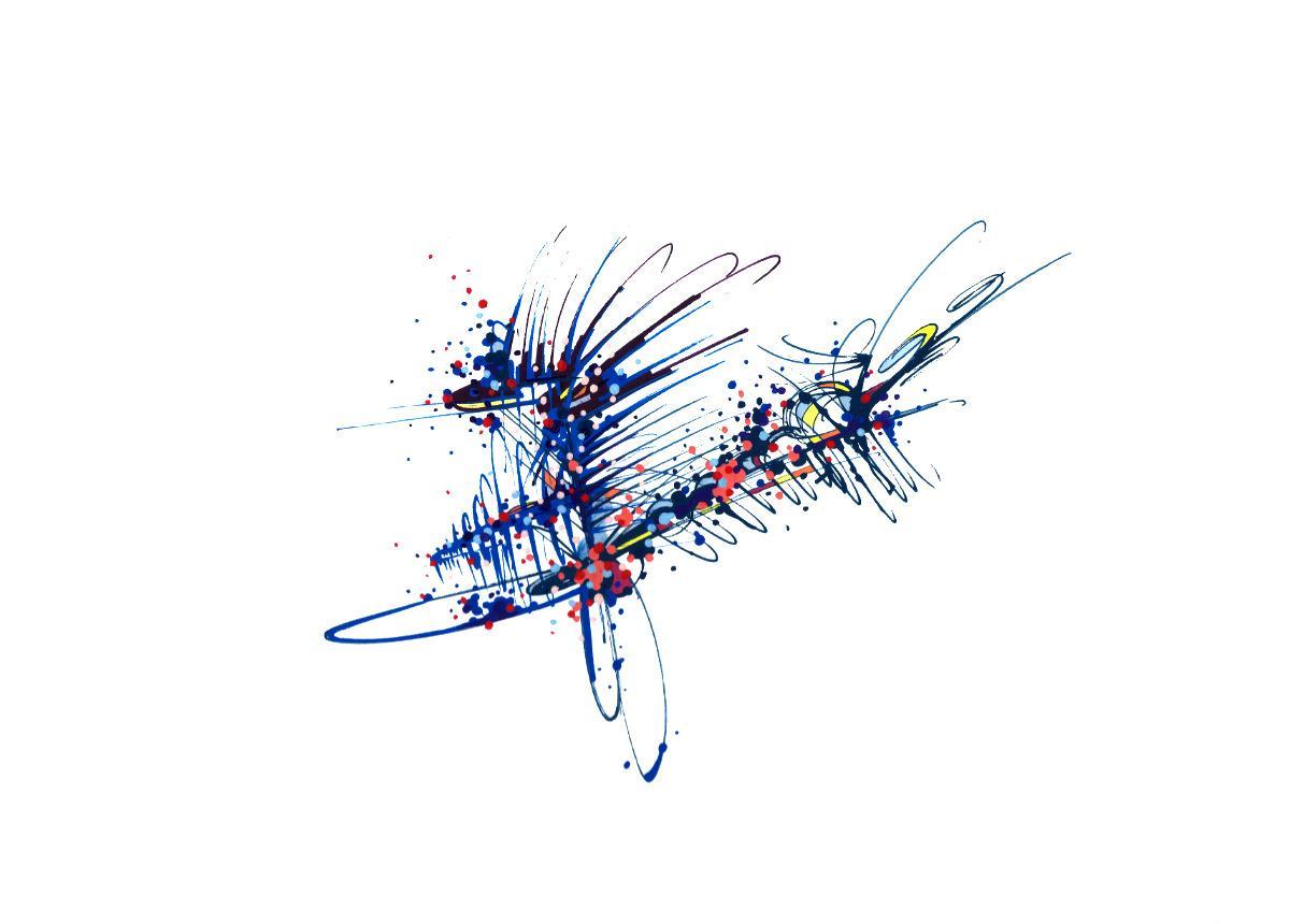 sans titre 
 2018-085. Acrylique, encre à alcool sur papier White White Fabriano. 32 x 24 cm. 
2018 – Dominique Vial