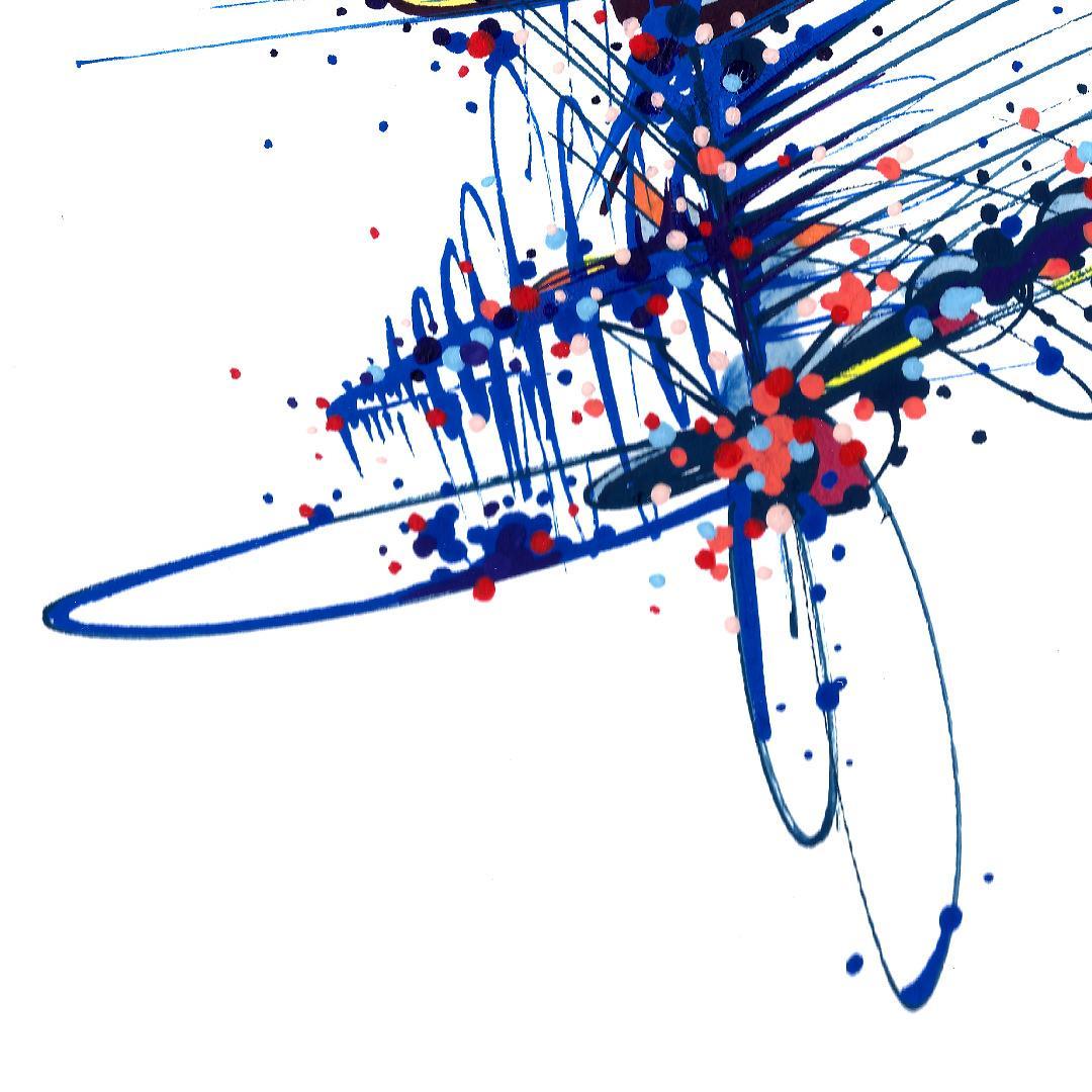 sans titre 
 2018-085. Acrylique, encre à alcool sur papier White White Fabriano. 32 x 24 cm. 
2018 – Dominique Vial