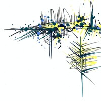 sans titre 
 2018-086. Acrylique sur papier Molotow. 29.7 x 21 cm. 
2018 – Dominique Vial