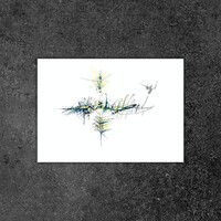 sans titre 
 2018-086. Acrylique sur papier Molotow. 29.7 x 21 cm. 
2018 – Dominique Vial