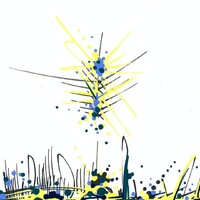 sans titre 
 2018-086. Acrylique sur papier Molotow. 29.7 x 21 cm. 
2018 – Dominique Vial