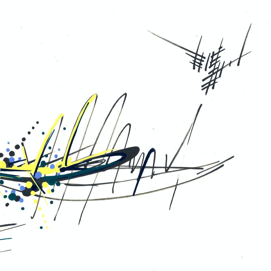 sans titre 
 2018-086. Acrylique sur papier Molotow. 29.7 x 21 cm. 
2018 – Dominique Vial