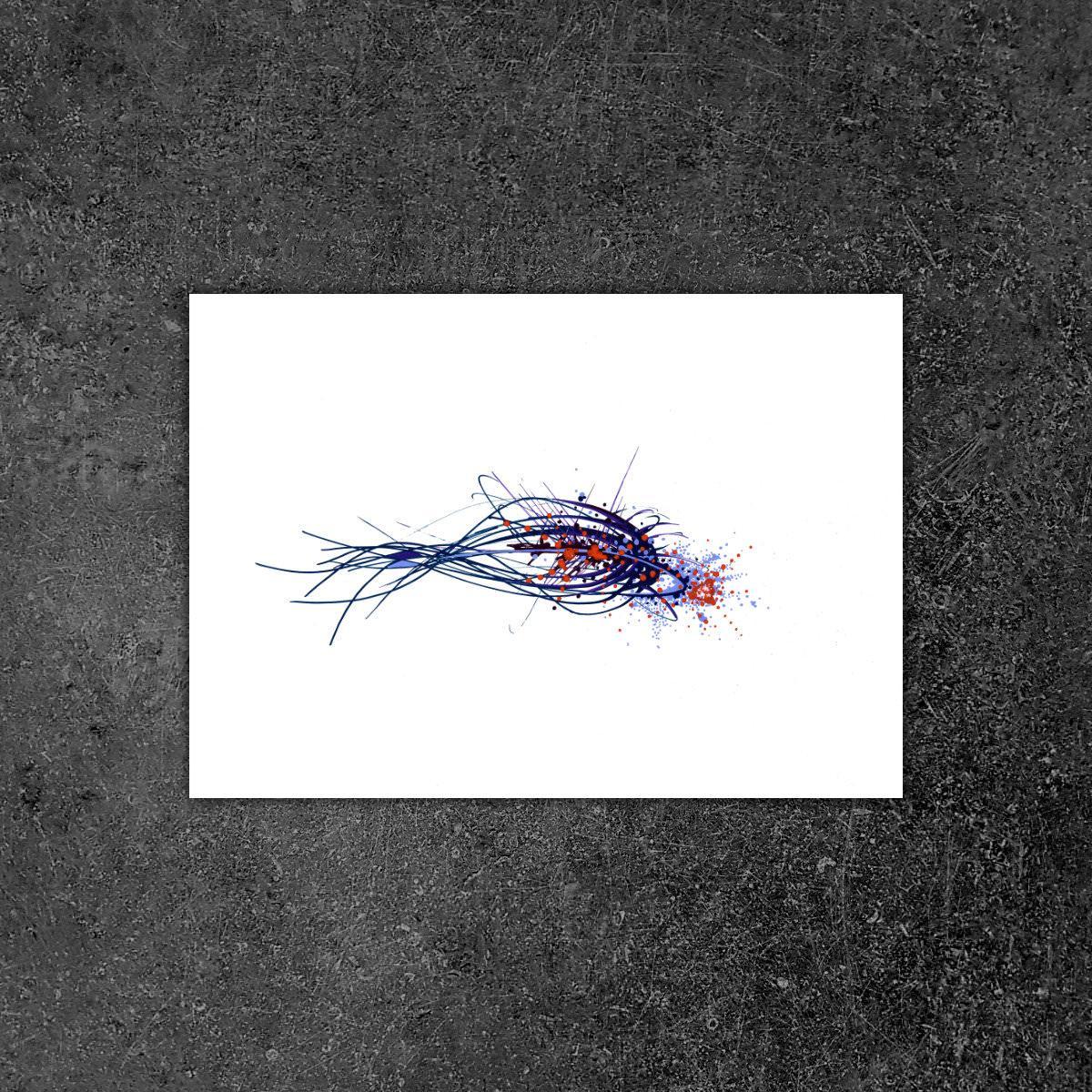 sans titre 
 2018-088. Acrylique sur papier Molotow. 29.7 x 21 cm. 
2018 – Dominique Vial