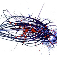 sans titre 
 2018-088. Acrylique sur papier Molotow. 29.7 x 21 cm. 
2018 – Dominique Vial