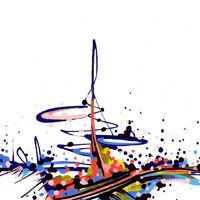 sans titre 
 2018-090. Acrylique sur papier White White Fabriano. 20 x 20 cm. 
2018 – Dominique Vial