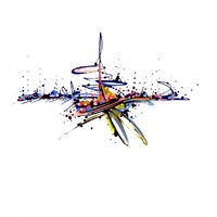 sans titre 
 2018-090. Acrylique sur papier White White Fabriano. 20 x 20 cm. 
2018 – Dominique Vial