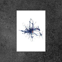 sans titre 
 2018-091. Acrylique sur papier Molotow. 21 x 29.7 cm. 
2018 – Dominique Vial