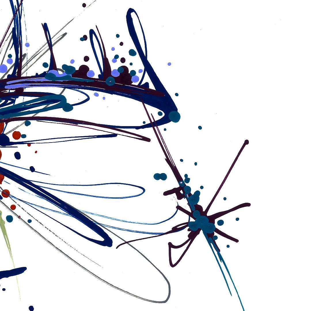 sans titre 
 2018-091. Acrylique sur papier Molotow. 21 x 29.7 cm. 
2018 – Dominique Vial