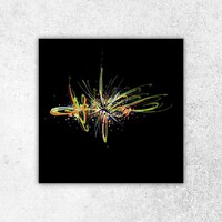 sans titre 
 2018-092. Acrylique sur papier black black Fabriano. 20 x 20 cm. 
2018 – Dominique Vial