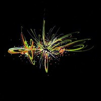 sans titre 
 2018-092. Acrylique sur papier black black Fabriano. 20 x 20 cm. 
2018 – Dominique Vial