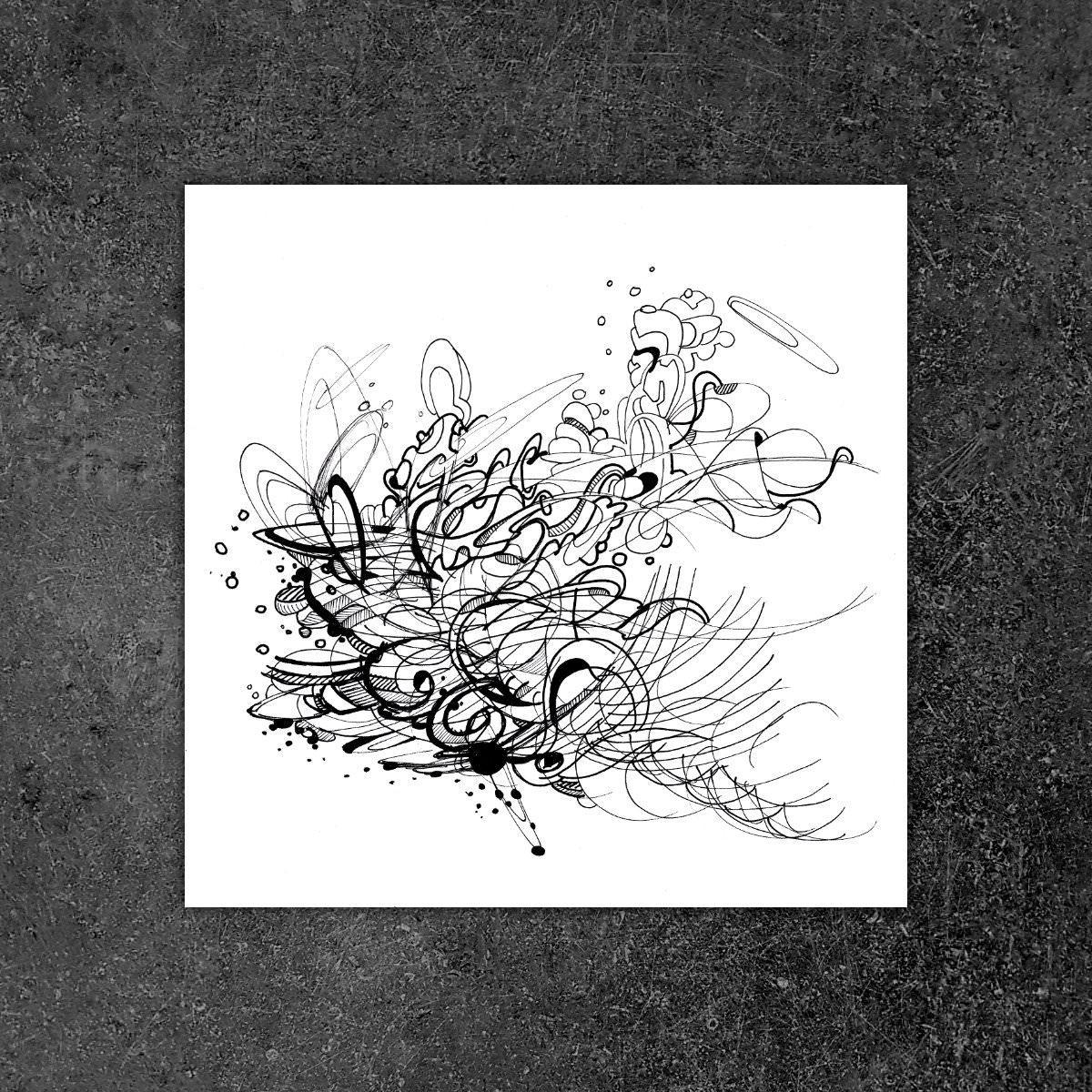 sans titre 
 2018-093. Acrylique sur papier White White Fabriano. 20 x 20 cm. 
2018 – Dominique Vial