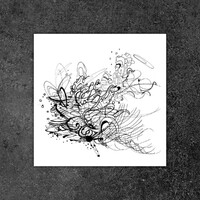 sans titre 
 2018-093. Acrylique sur papier White White Fabriano. 20 x 20 cm. 
2018 – Dominique Vial