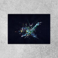 sans titre 
 2018-095. Acrylique sur papier Molotow. 29.7 x 21 cm. 
2018 – Dominique Vial