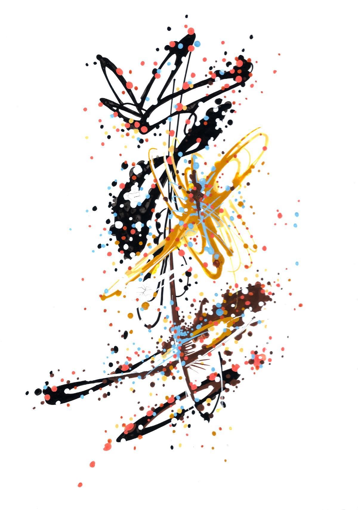 sans titre 
 2018-096. Acrylique sur carton plume Airplac Street. 14.82 x 21 cm. 
2018 – Dominique Vial