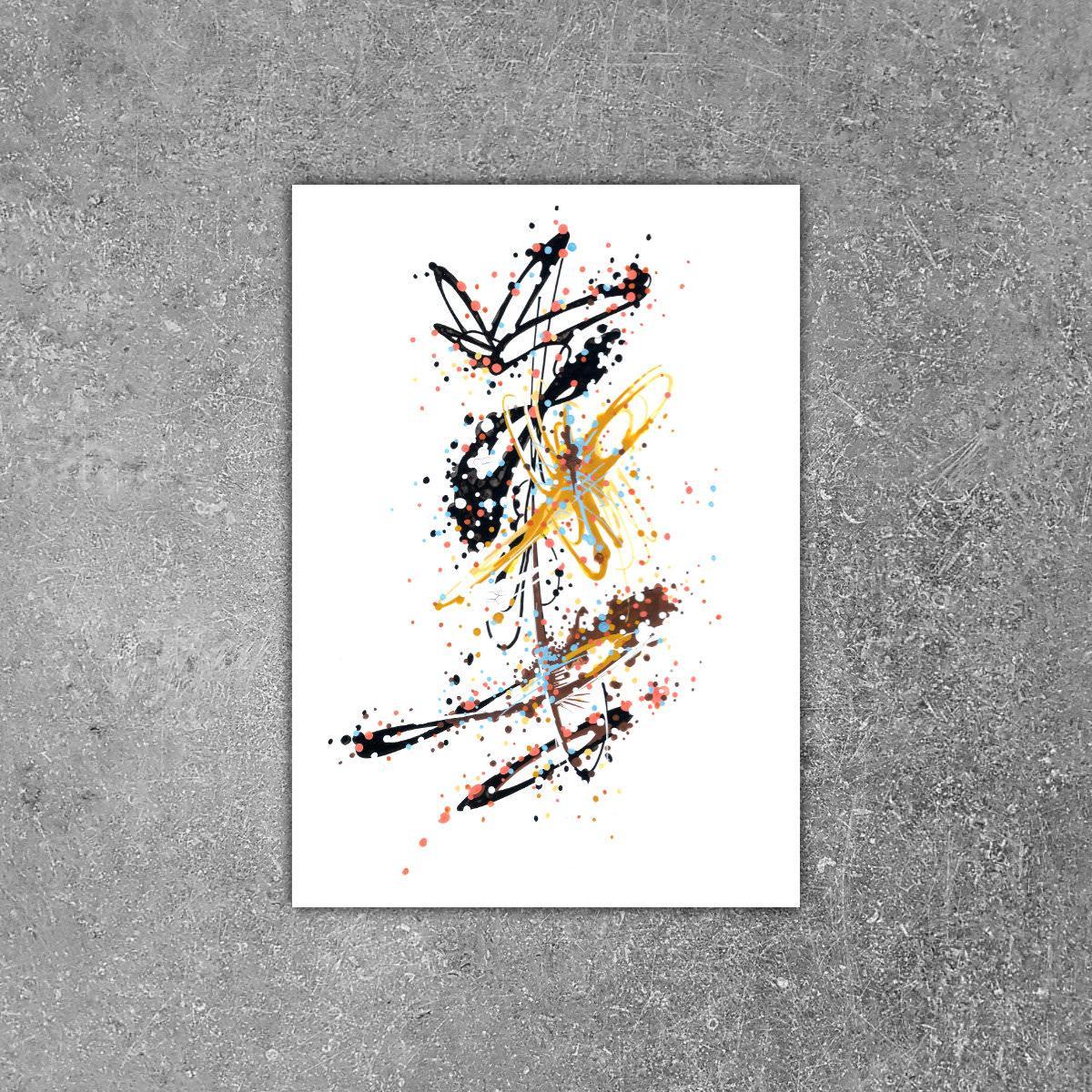 sans titre 
 2018-096. Acrylique sur carton plume Airplac Street. 14.82 x 21 cm. 
2018 – Dominique Vial