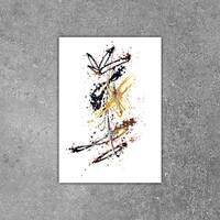 sans titre 
 2018-096. Acrylique sur carton plume Airplac Street. 14.82 x 21 cm. 
2018 – Dominique Vial