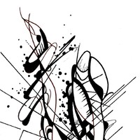 sans titre 
 2019-003. Encre pigmentée sur papier White White Fabriano. 20 x 20 cm. 
2019 – Dominique Vial