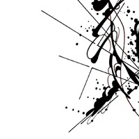 sans titre 
 2019-003. Encre pigmentée sur papier White White Fabriano. 20 x 20 cm. 
2019 – Dominique Vial