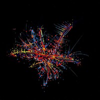 sans titre 
 2019-005. Peinture acrylique sur papier Black Black Fabriano. 20 x 20 cm. 
2019 – Dominique Vial