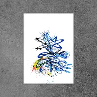 sans titre 
 2019-007. Peinture acrylique sur papier Molotow. 21 x 29.7 cm. 
2019 – Dominique Vial