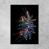 sans titre 
 2019-008. Peinture acrylique sur papier Molotow. 21 x 29.7 cm. 
2019 – Dominique Vial