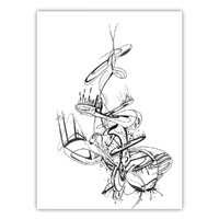 sans titre 
 2019-010. Encre pigmentée et mine de plomb sur papier White White Fabriano. 24 x 32 cm. 
2019 – Dominique Vial