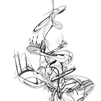 sans titre 
 2019-010. Encre pigmentée et mine de plomb sur papier White White Fabriano. 24 x 32 cm. 
2019 – Dominique Vial