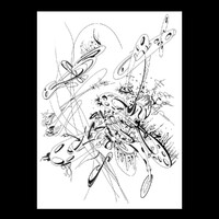 sans titre 
 2019-012. Encre pigmentée et mine de plomb sur papier White White Fabriano. 32 x 24 cm. 
2019 – Dominique Vial