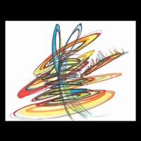 sans titre 
 2019-013. Acrylique, encre pigmentée, mine de plomb et encres à alcool sur papier White White Fabriano. 32 x 24 cm. 
2019 – Dominique Vial