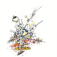 sans titre 
 2019-014. Mine de plomb, encre pigmentée, encre à alcool, peinture acrylique sur papier Fabriano. 20.3 x 25.4 cm. 
2019 – Dominique Vial