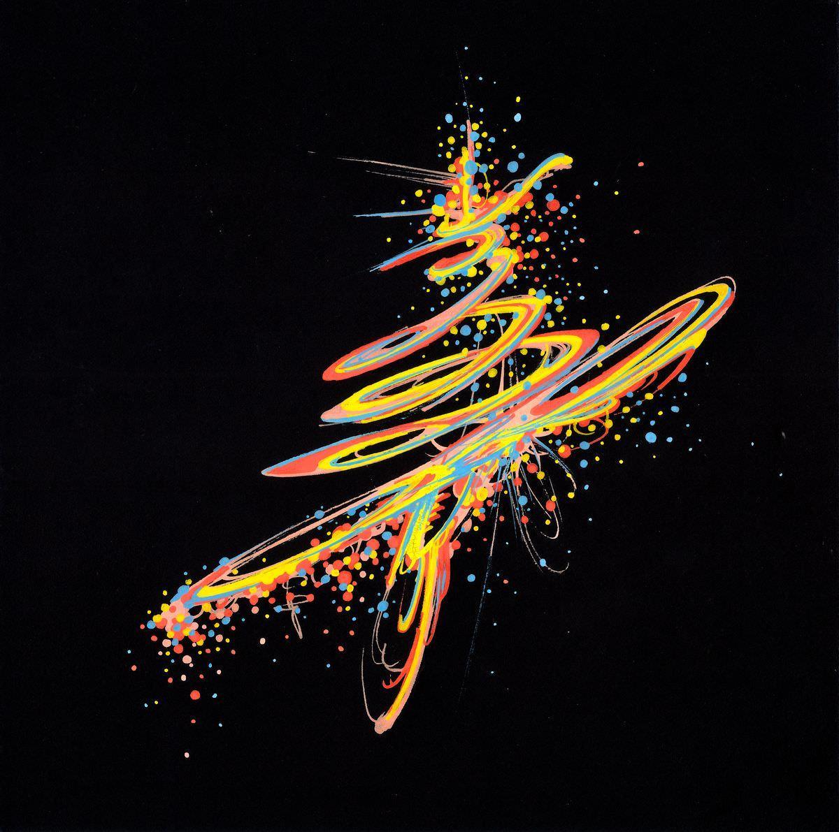 sans titre 
 2019-015. Peinture acrylique sur papier Black Black Fabriano. 20 x 20 cm. 
2019 – Dominique Vial