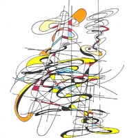 sans titre 
 2019-016. Encre pigmentée et encre à alcool sur papier Fabriano. 20.3 x 25.4 cm. 
2019 – Dominique Vial