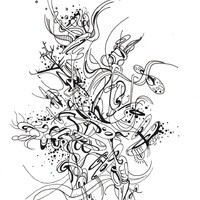 sans titre 
 2019-017. Encre pigmentée sur papier Fabriano. 20.3 x 25.4 cm. 
2019 – Dominique Vial