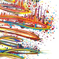 sans titre 
 2019-021. Peinture acrylique sur papier Molotow. 21 x 29.7 cm. 
2019 – Dominique Vial