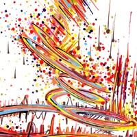 sans titre 
 2019-021. Peinture acrylique sur papier Molotow. 21 x 29.7 cm. 
2019 – Dominique Vial