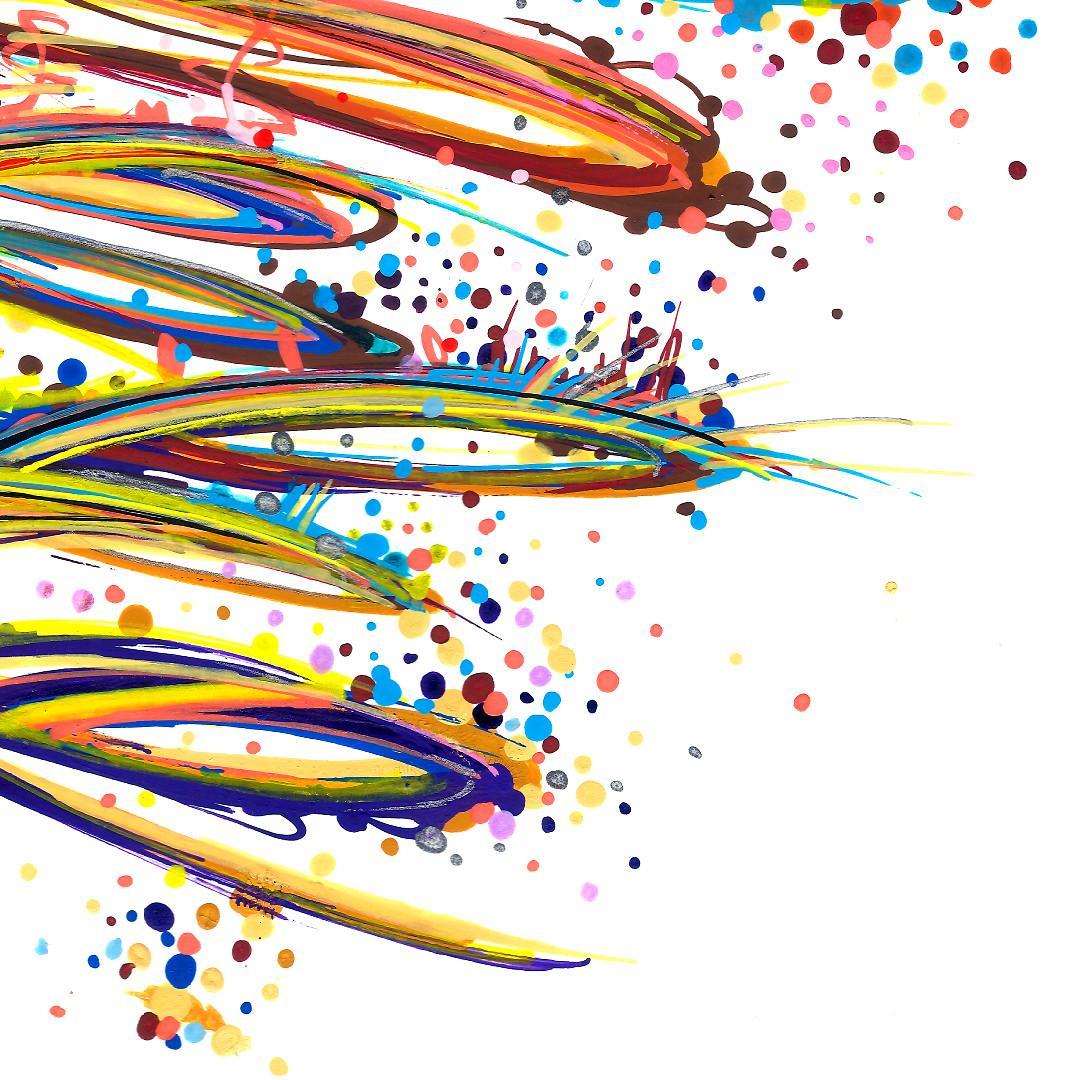 sans titre 
 2019-021. Peinture acrylique sur papier Molotow. 21 x 29.7 cm. 
2019 – Dominique Vial