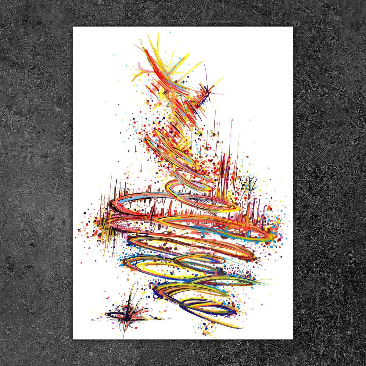 sans titre 
 2019-021. Peinture acrylique sur papier Molotow. 21 x 29.7 cm. 
2019 – Dominique Vial