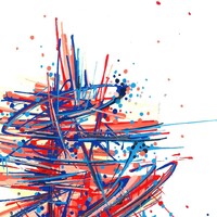 sans titre 
 2019-023. Peinture acrylique sur papier Fabriano. 20.3 x 25.4 cm. 
2019 – Dominique Vial