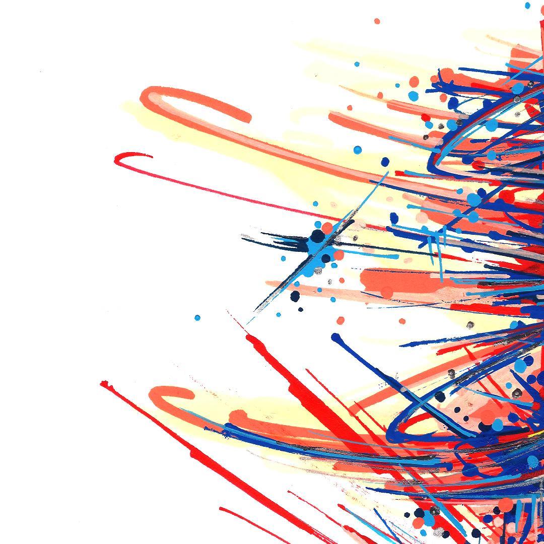 sans titre 
 2019-023. Peinture acrylique sur papier Fabriano. 20.3 x 25.4 cm. 
2019 – Dominique Vial