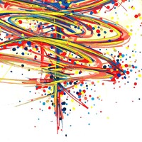 sans titre 
 2019-023. Peinture acrylique sur papier Fabriano. 20.3 x 25.4 cm. 
2019 – Dominique Vial