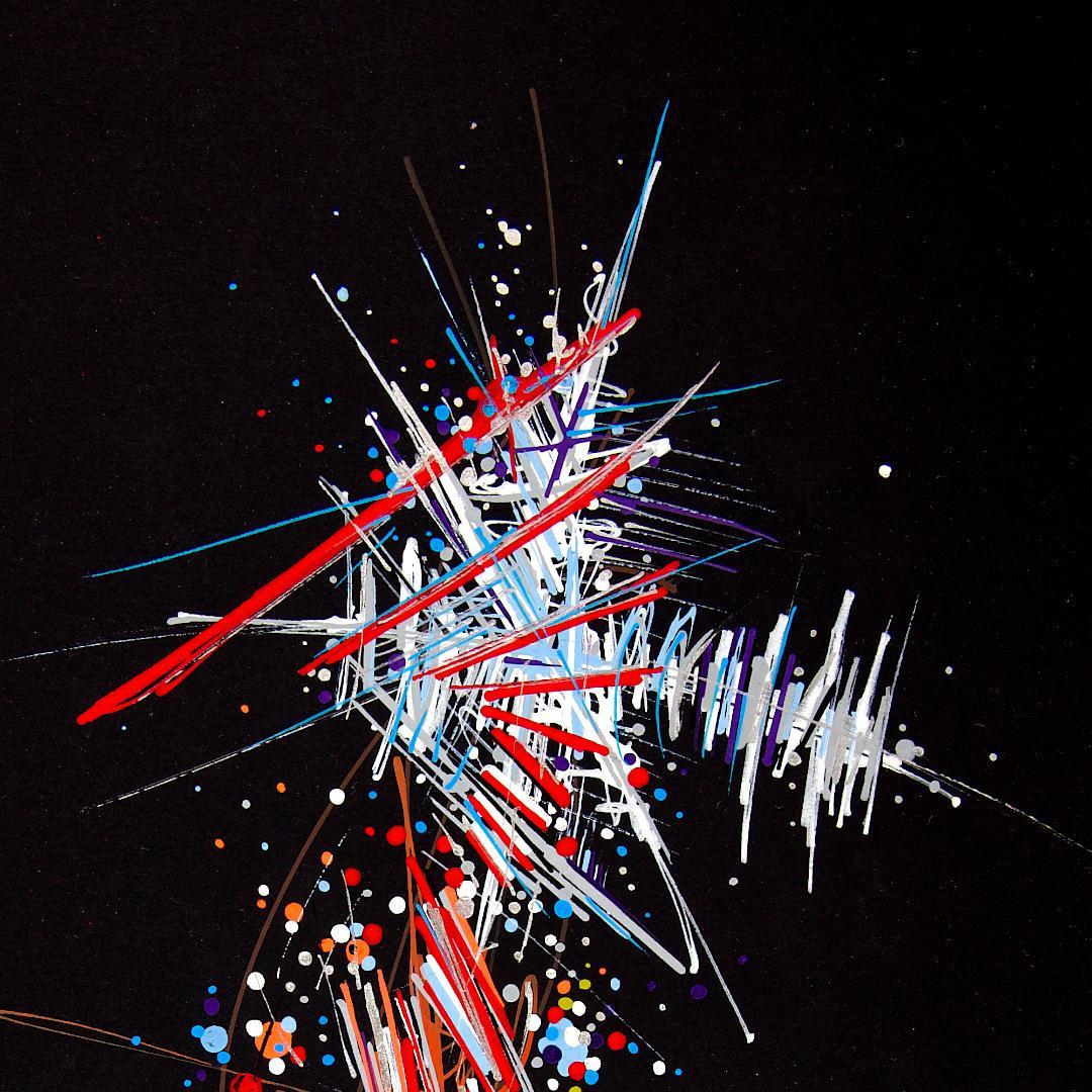 sans titre 
 2019-024. Acrylique sur papier Black Black Fabriano. 24 x 32 cm. 
2019 – Dominique Vial