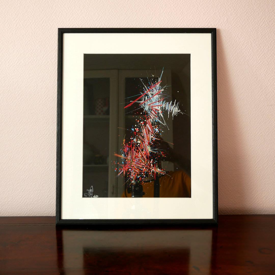 sans titre 
 2019-024. Acrylique sur papier Black Black Fabriano. 24 x 32 cm. 
2019 – Dominique Vial