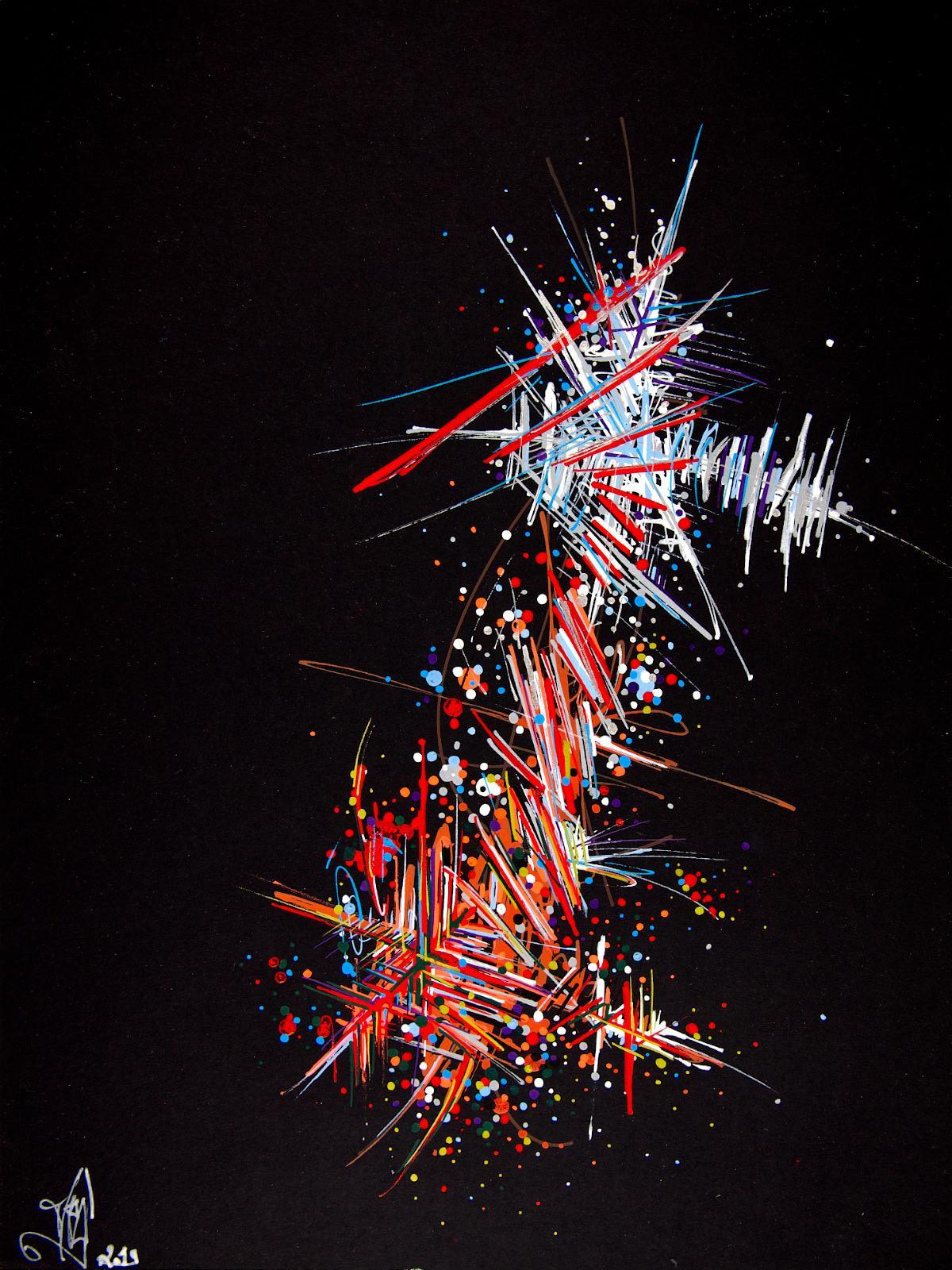 sans titre 
 2019-024. Acrylique sur papier Black Black Fabriano. 24 x 32 cm. 
2019 – Dominique Vial