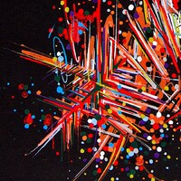 sans titre 
 2019-024. Acrylique sur papier Black Black Fabriano. 24 x 32 cm. 
2019 – Dominique Vial