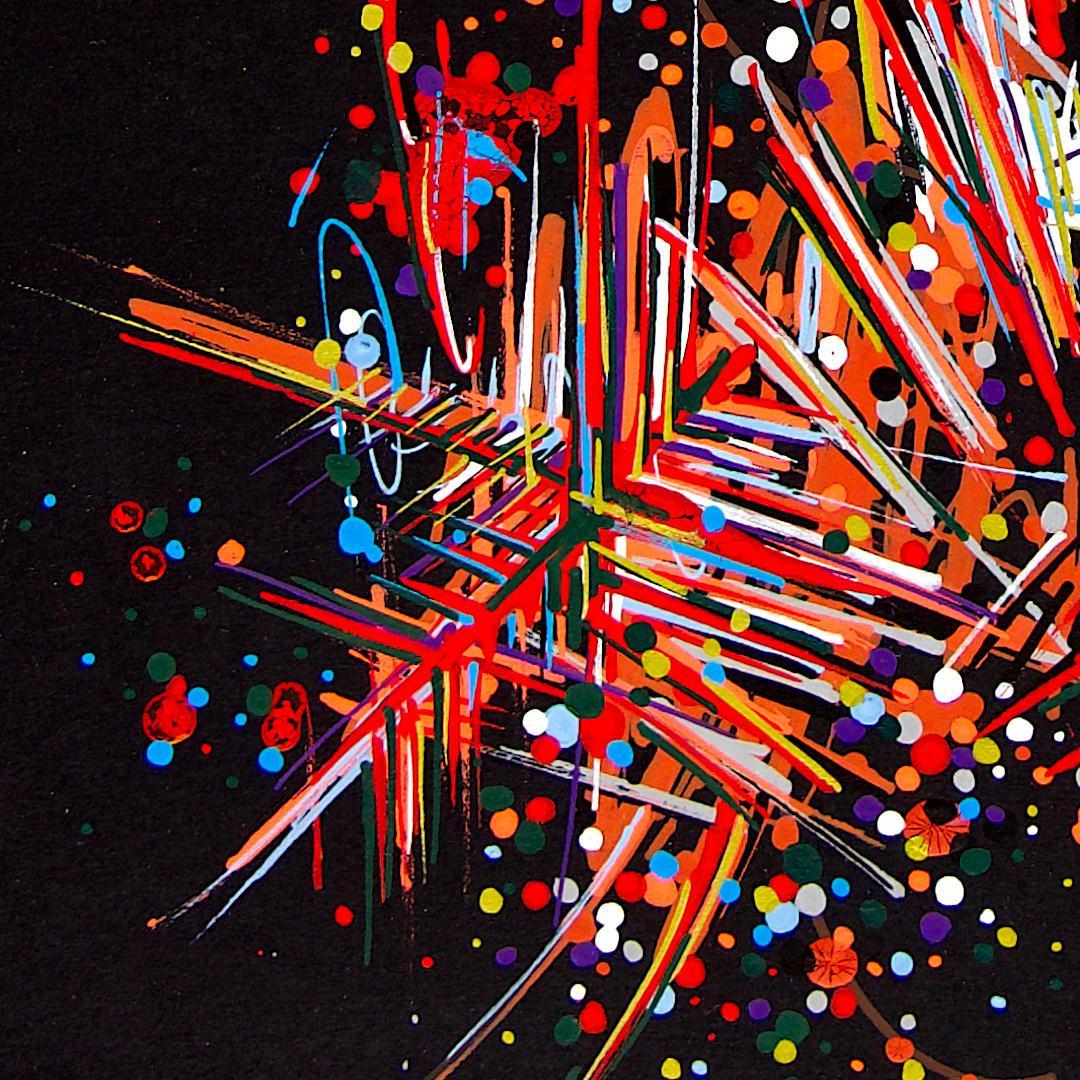 sans titre 
 2019-024. Acrylique sur papier Black Black Fabriano. 24 x 32 cm. 
2019 – Dominique Vial