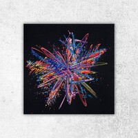 sans titre 
 2019-027. Peinture acrylique sur papier Black Black Fabriano. 20 x 20 cm. 
2019 – Dominique Vial