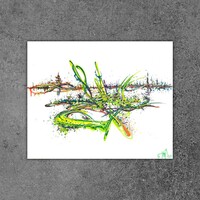 sans titre 
 2019-029. Peinture acrylique sur toile. 41 x 33 cm. 
2019 – Dominique Vial