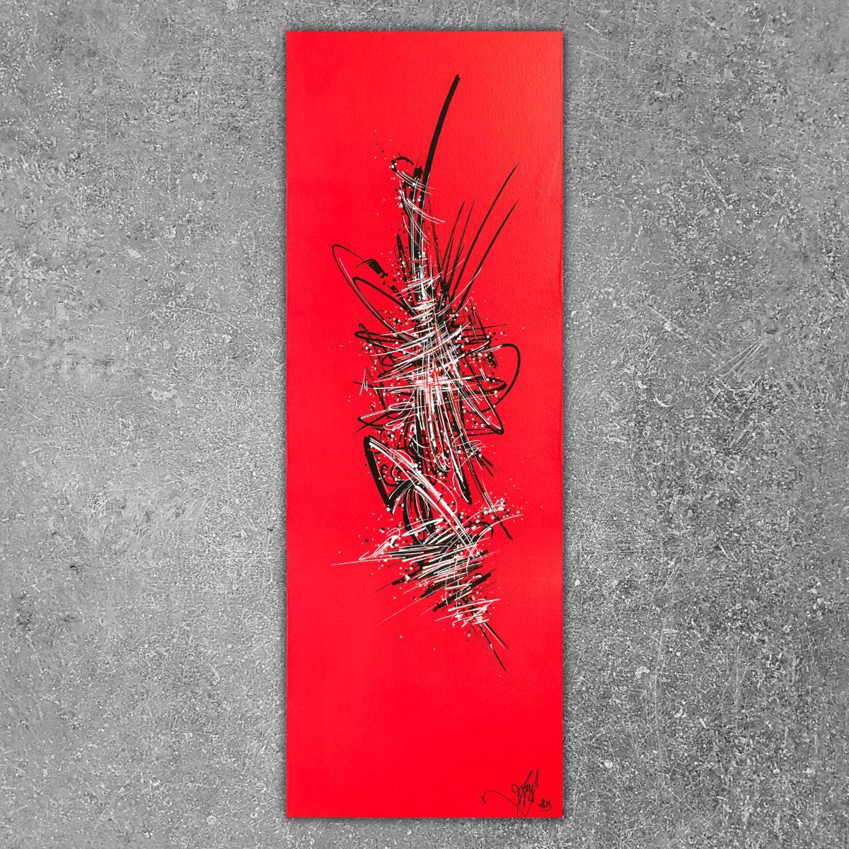 sans titre 
 2019-031. Peinture acrylique sur bois. 22 x 62 cm. 
2019 – Dominique Vial