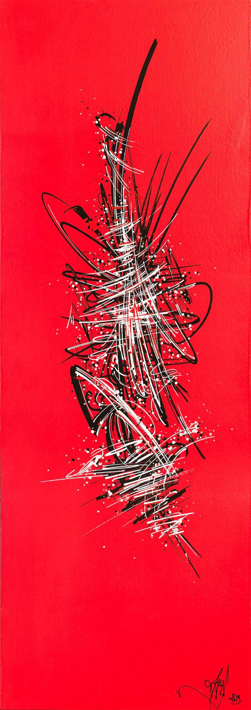 sans titre 
 2019-031. Peinture acrylique sur bois. 22 x 62 cm. 
2019 – Dominique Vial