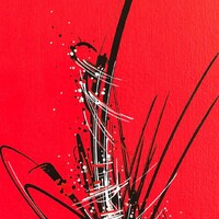 sans titre 
 2019-031. Peinture acrylique sur bois. 22 x 62 cm. 
2019 – Dominique Vial